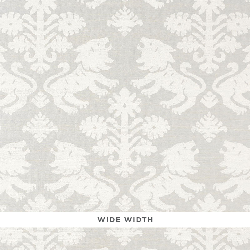 Regalia Sisal wallpaper in ivory on silver color - pattern number 5010532 - by Schumacher in the Step Lively collection