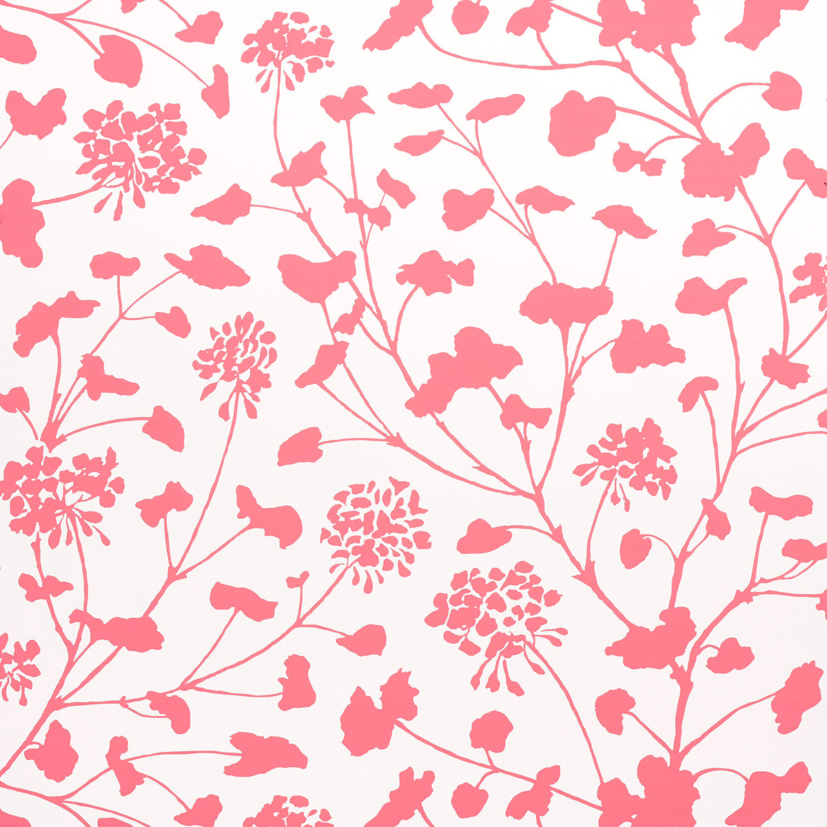 Pennick wallpaper in coral on ivory color - pattern number 5010543 - by Schumacher in the Moon River collection