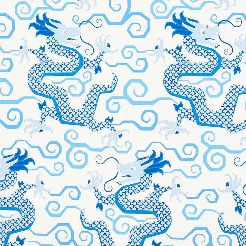 Bixi wallpaper in porcelain color - pattern number 5010730 - by Schumacher in the Fire Breather collection