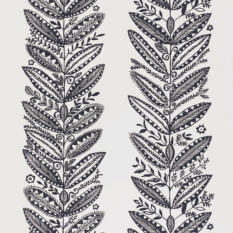 Eland wallpaper in black color - pattern number 5010832 - by Schumacher in the Scandinavian Modern collection