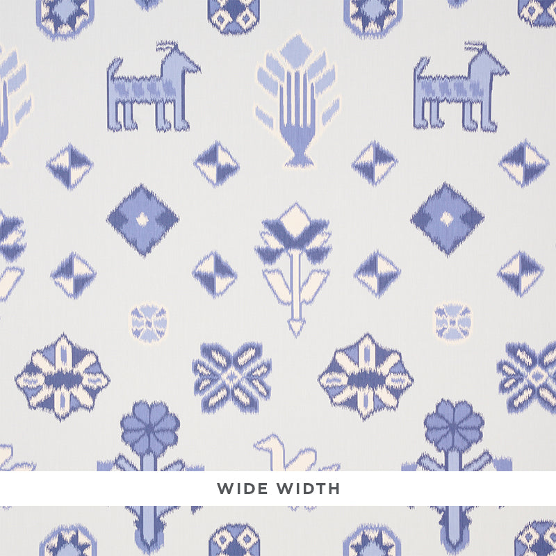 Chuska Warp Print wallpaper in blue color - pattern number 5010870 - by Schumacher in the True West collection
