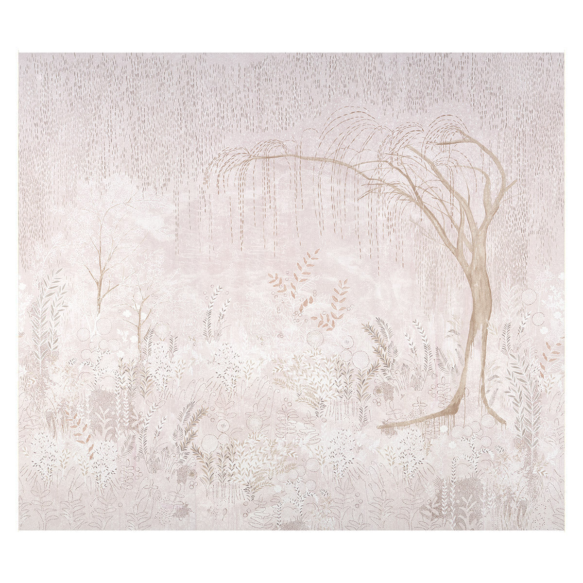 Bisou Panel Set wallpaper in blush color - pattern number 5010933 - by Schumacher in the Panels Collection collection