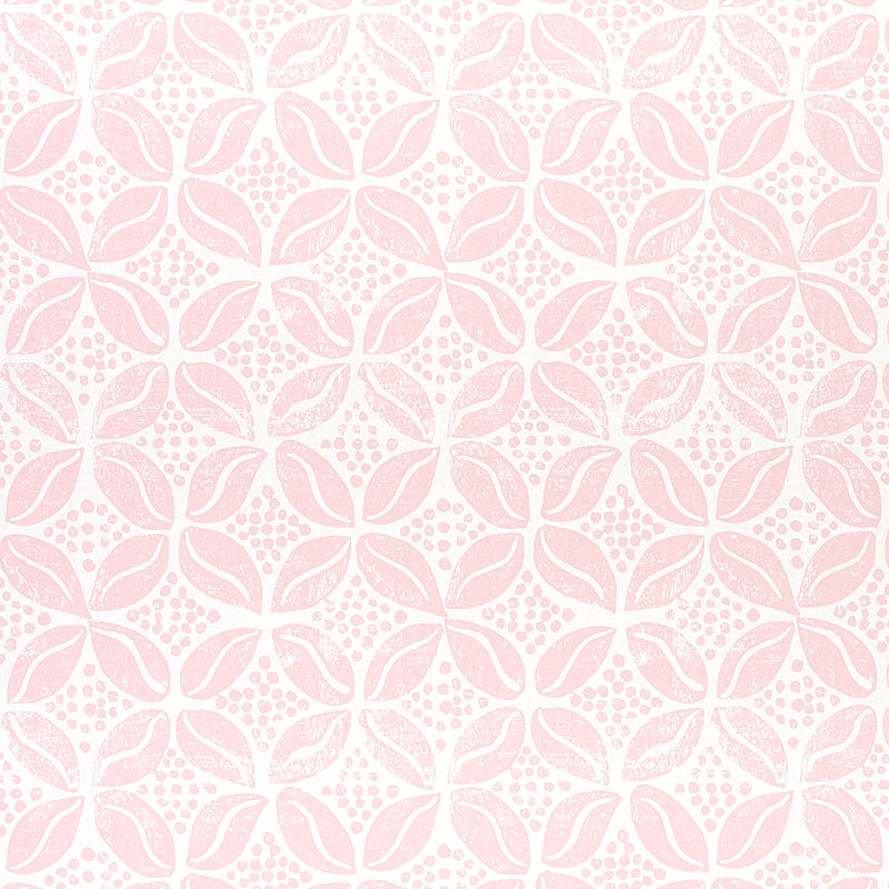 Coffee Bean wallpaper in pink color - pattern number 5011140 - by Schumacher in the Molly Mahon Prints collection