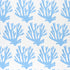 Coral fabric in blue color - pattern number 5011201 - by Schumacher in the Molly Mahon Prints collection