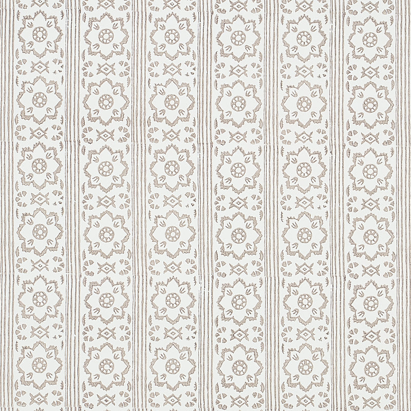 Sunda Hand Blocked Print wallpaper in grey color - pattern number 5011221 - by Schumacher in the Jacaranda collection