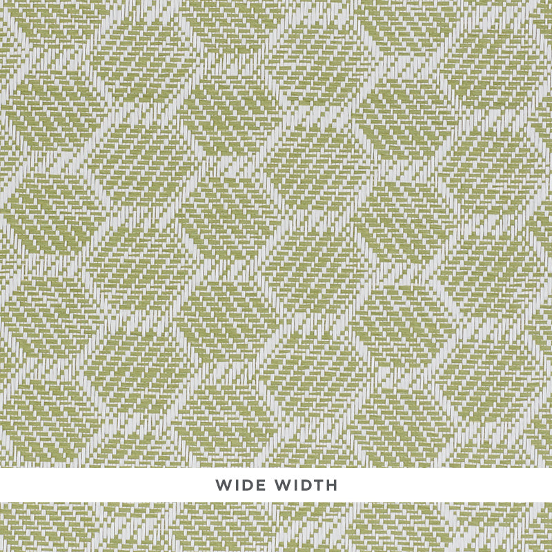 Abaco Paperweave wallpaper in green color - pattern number 5011281 - by Schumacher in the Woven Wallcoverings collection