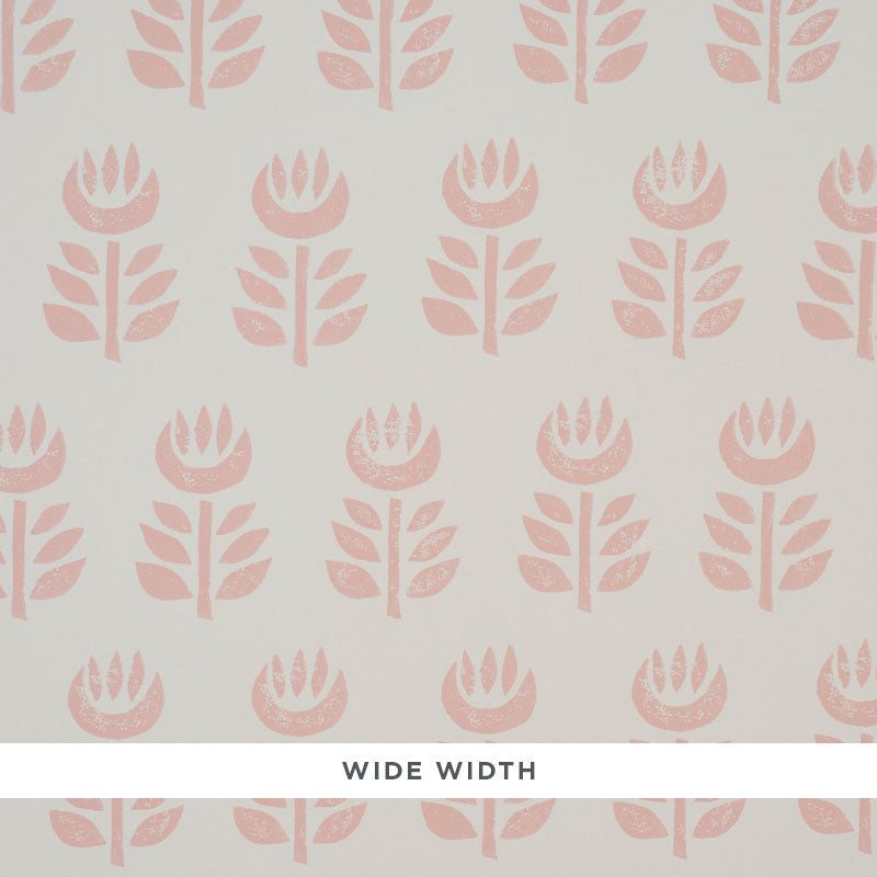 Rosenborg wallpaper in pink color - pattern number 5011330 - by Schumacher in the Scandinavian Modern collection