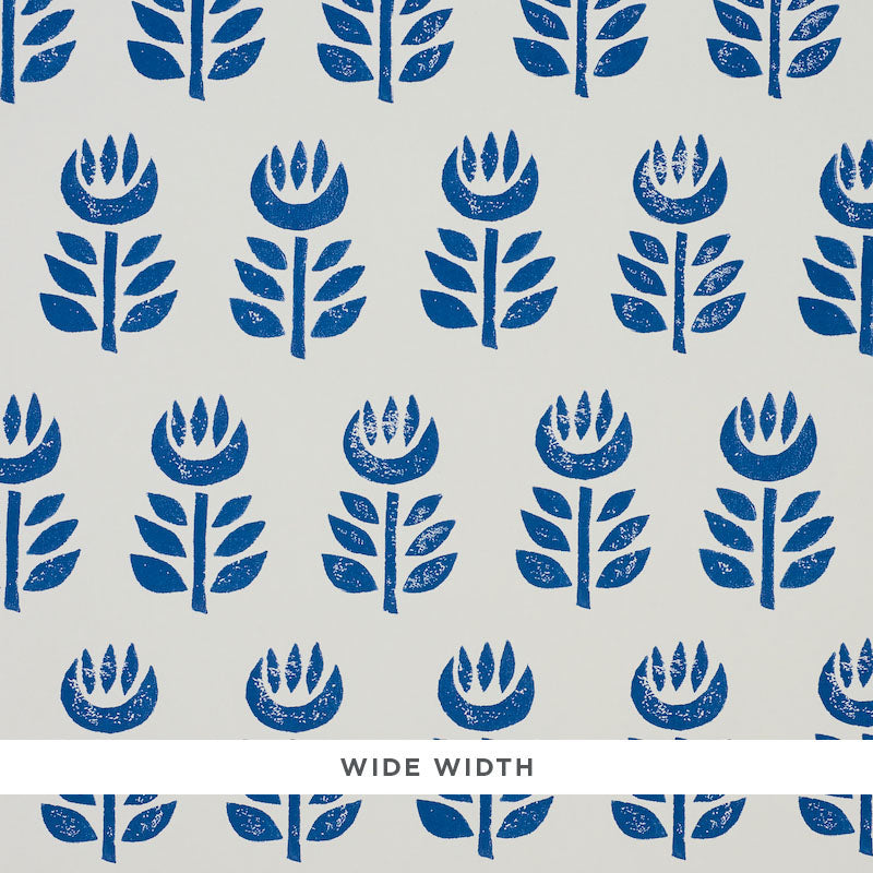 Rosenborg wallpaper in navy color - pattern number 5011333 - by Schumacher in the Scandinavian Modern collection