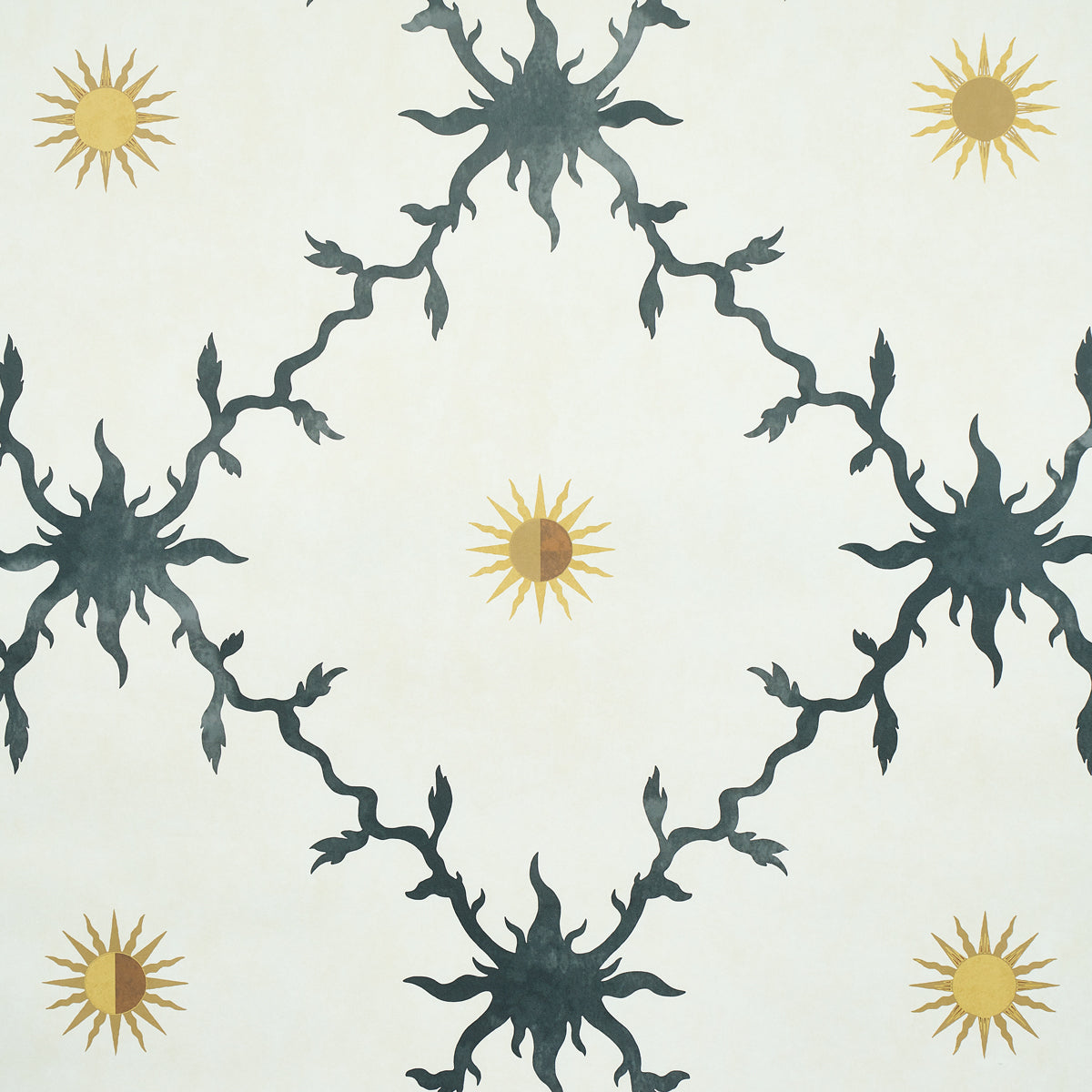 Palladio Trellis wallpaper in black color - pattern number 5011372 - by Schumacher in the Misterioso collection