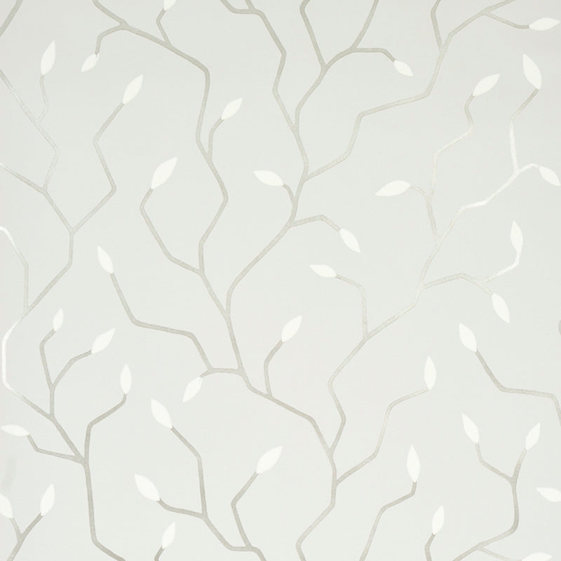 Cymbeline wallpaper in silver color - pattern number 5011381 - by Schumacher in the Misterioso collection