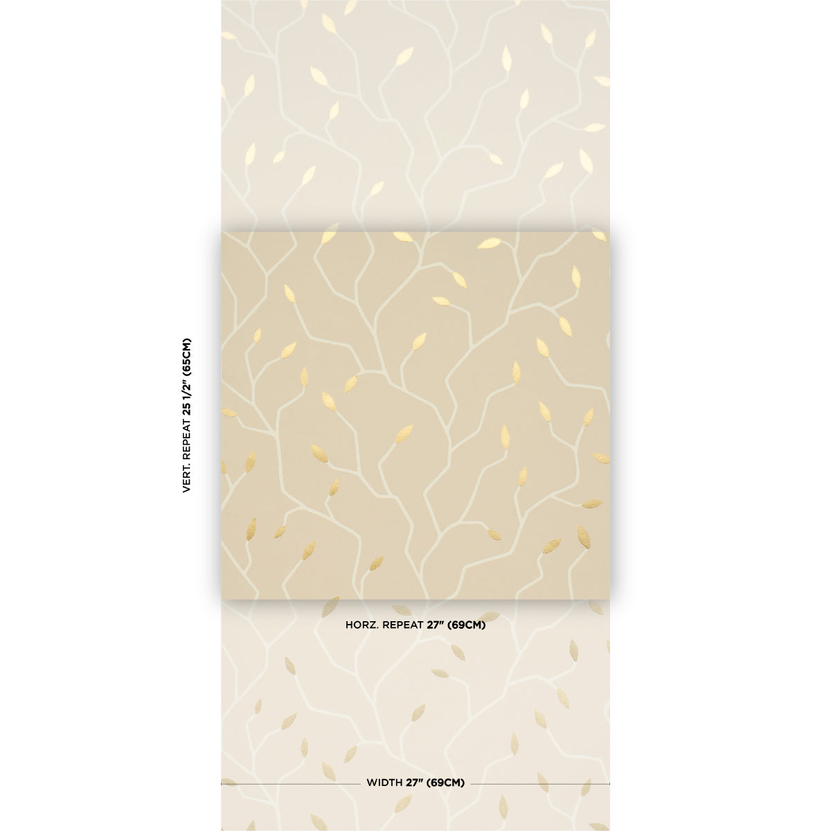 Cymbeline Wallpaper in alabaster color - pattern number 5011384 - by Schumacher in the Rhythm In Motion collection
