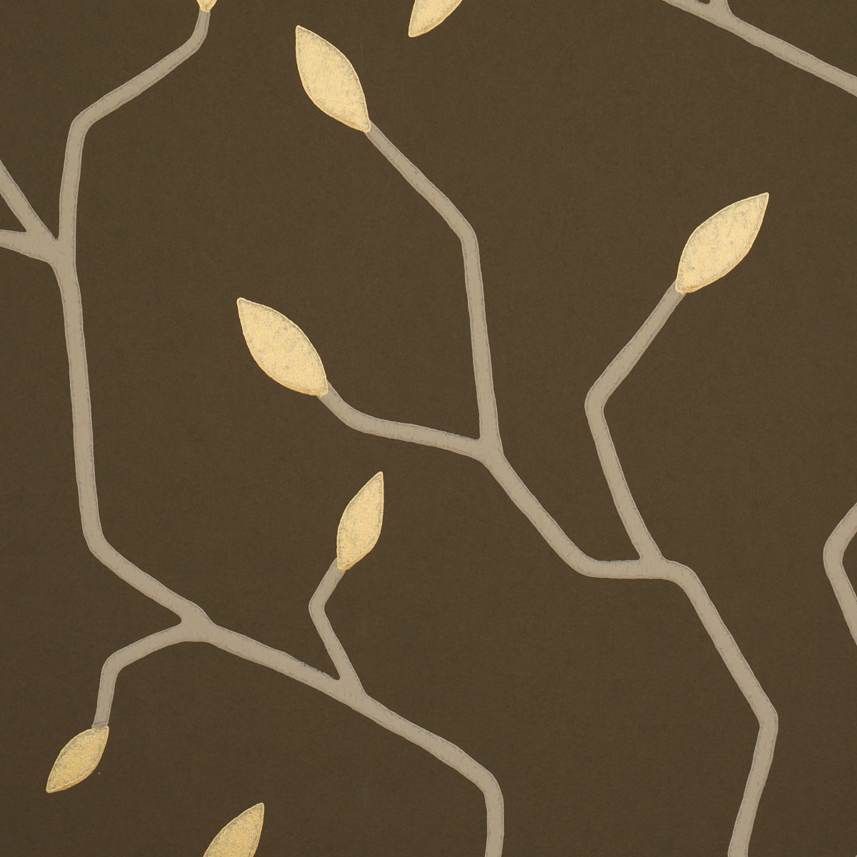 Cymbeline Wallpaper in chocolate color - pattern number 5011385 - by Schumacher in the Rhythm In Motion collection