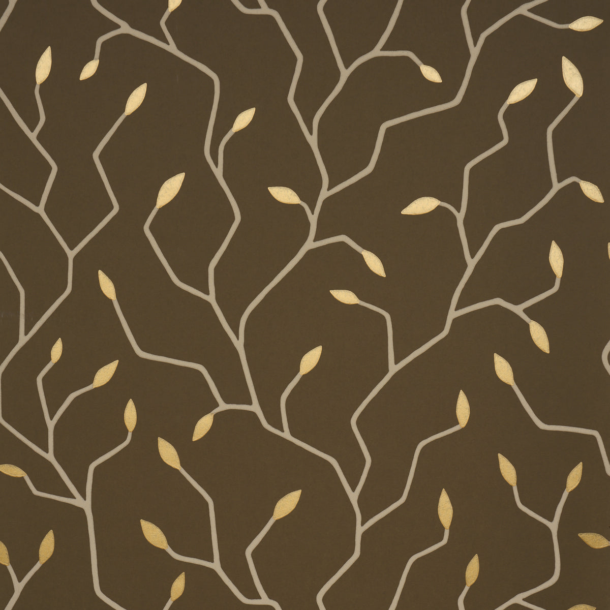Cymbeline Wallpaper in chocolate color - pattern number 5011385 - by Schumacher in the Rhythm In Motion collection