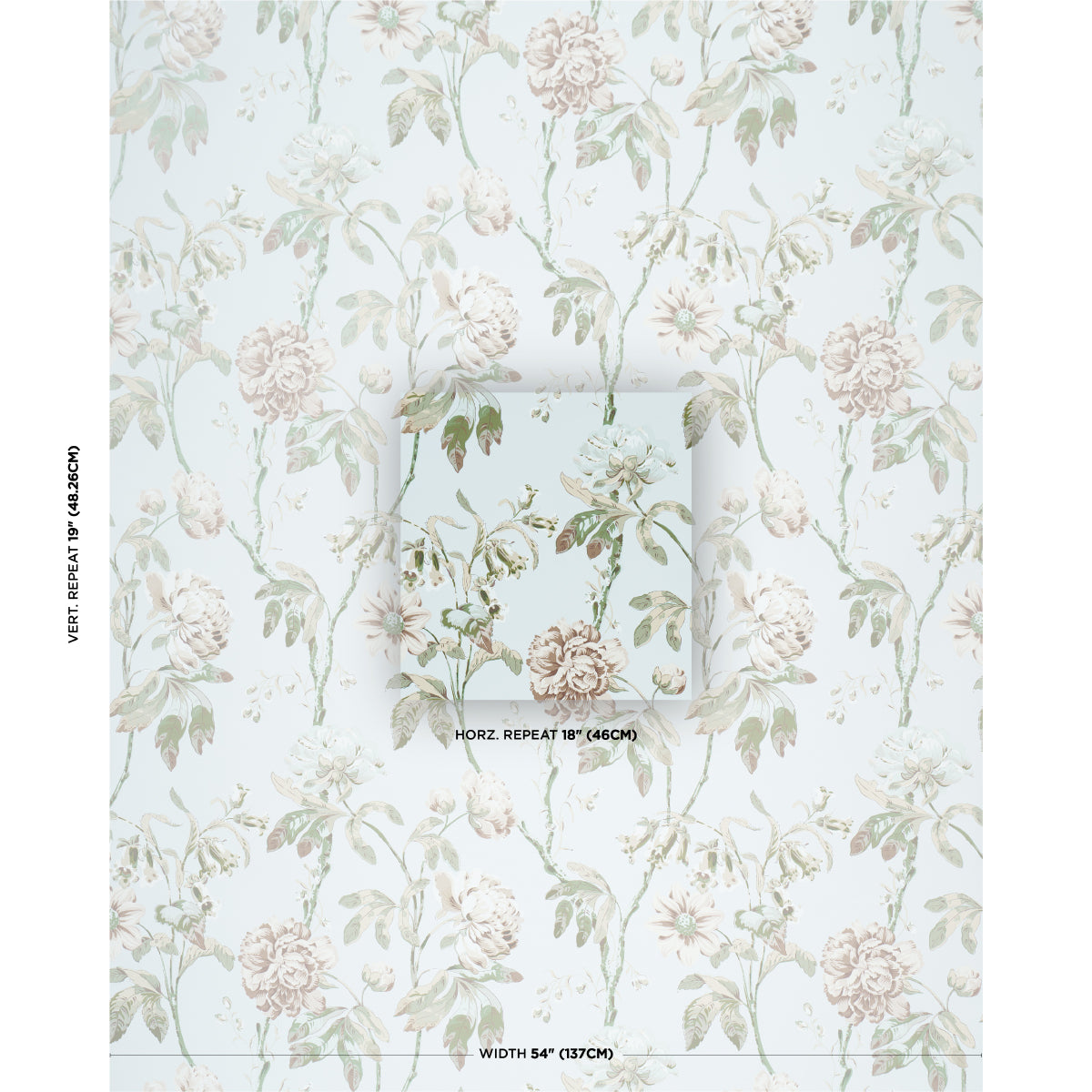 Daydream Wallpaper in sky color - pattern number 5011403 - by Schumacher in the Perennial Favorites collection