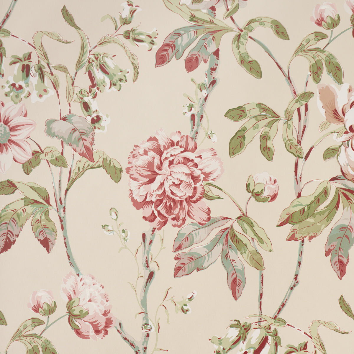 Daydream Wallpaper in pink color - pattern number 5011404 - by Schumacher in the Perennial Favorites collection