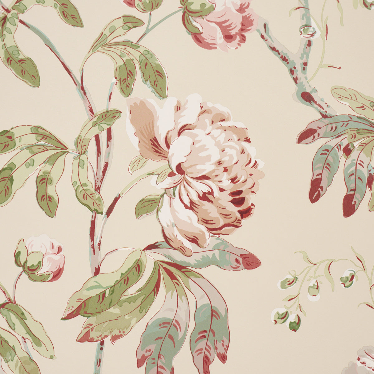 Daydream Wallpaper in pink color - pattern number 5011404 - by Schumacher in the Perennial Favorites collection