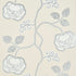 Queen Fruit wallpaper in silver white color - pattern number 5011410 - by Schumacher in the Espalier by Neisha Crosland collection