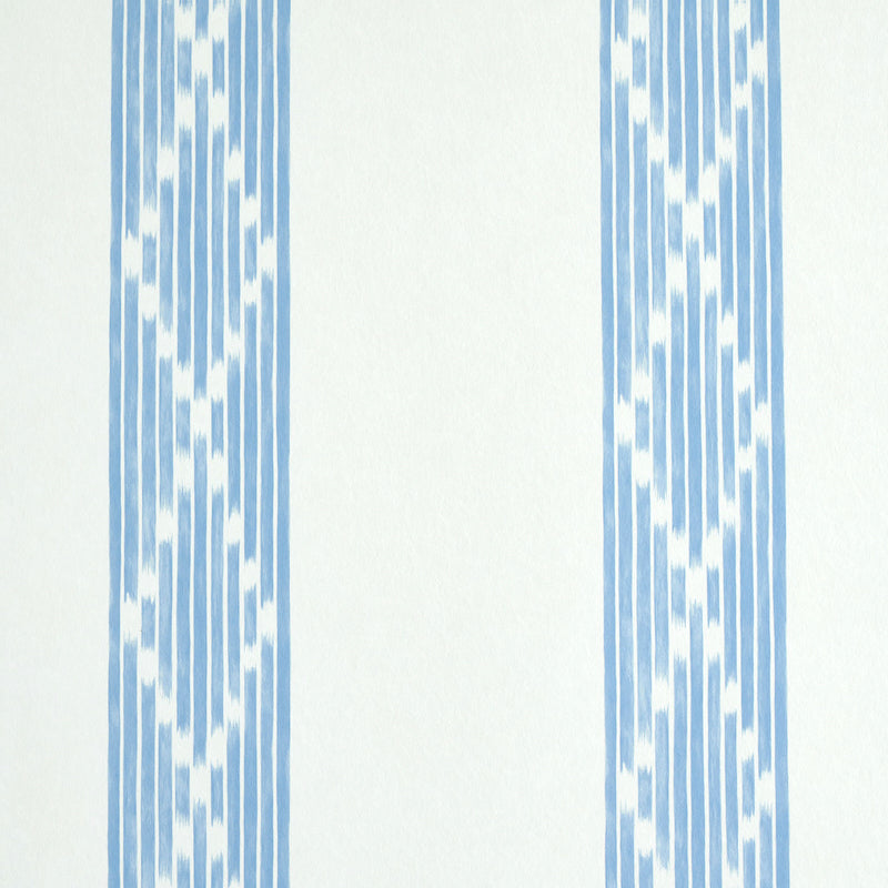 Sequoia Stripe wallpaper in blue color - pattern number 5011532 - by Schumacher in the Stripe Wallcovering Collection collection