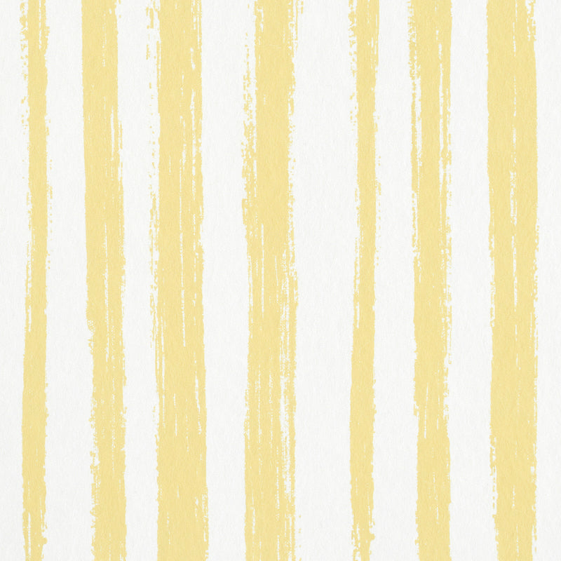 Sketched Stripe wallpaper in yellow color - pattern number 5011543 - by Schumacher in the Stripe Wallcovering Collection collection