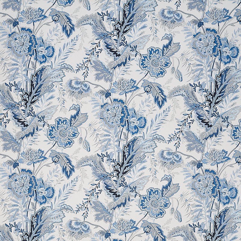 Sandoway Vine wallpaper in delft color - pattern number 5011611 - by Schumacher in the Signature Schumacher collection