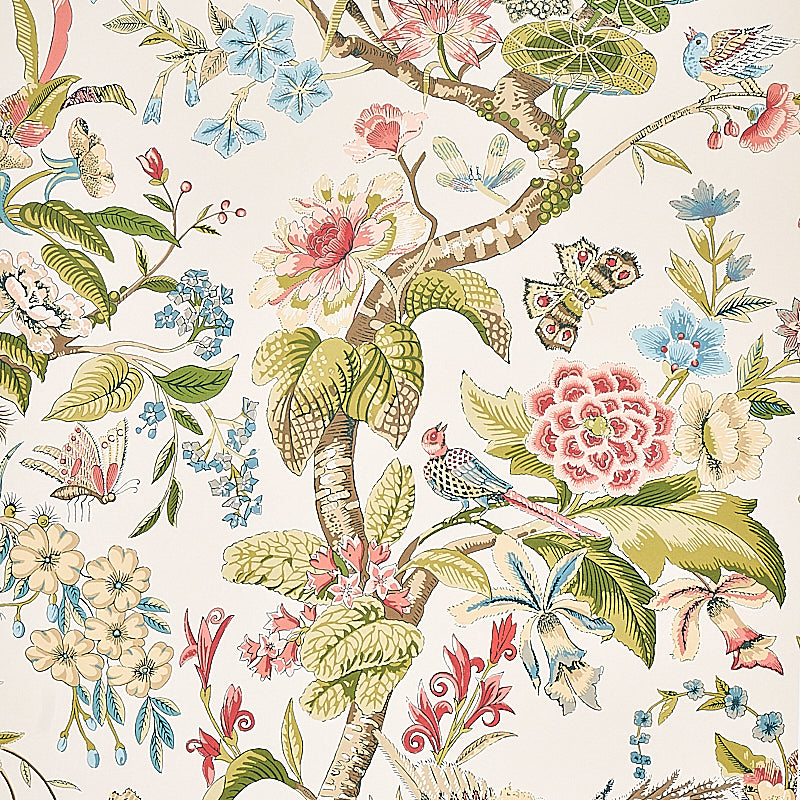 Cranley Garden wallpaper in document color - pattern number 5011722 - by Schumacher in the Signature Schumacher collection