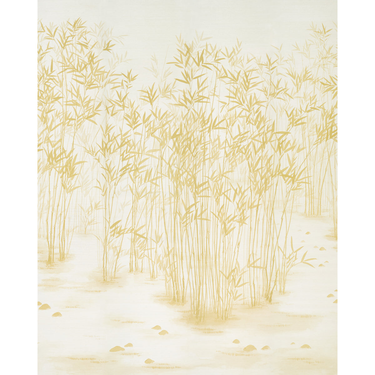 Kanji Sisal Panel Set wallpaper in ochre color - pattern number 5011781 - by Schumacher in the Perennial Favorites collection