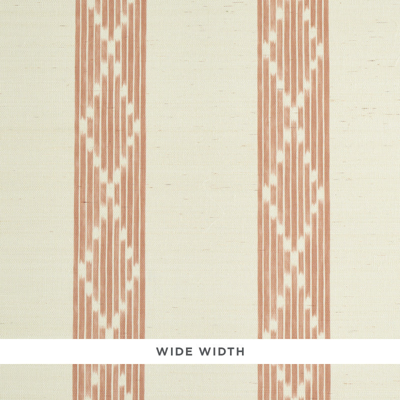 Sequoia Stripe Sisal wallpaper in russet color - pattern number 5011810 - by Schumacher in the Stripe Wallcovering Collection collection