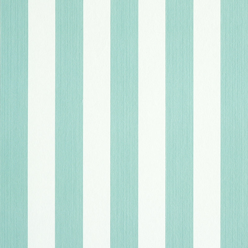 Edwin Stripe Medium wallpaper in seaglass color - pattern number 5011883 - by Schumacher in the Stripe Wallcovering Collection collection
