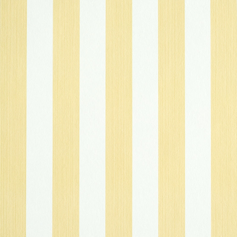 Edwin Stripe Medium wallpaper in buttercup color - pattern number 5011890 - by Schumacher in the Stripe Wallcovering Collection collection