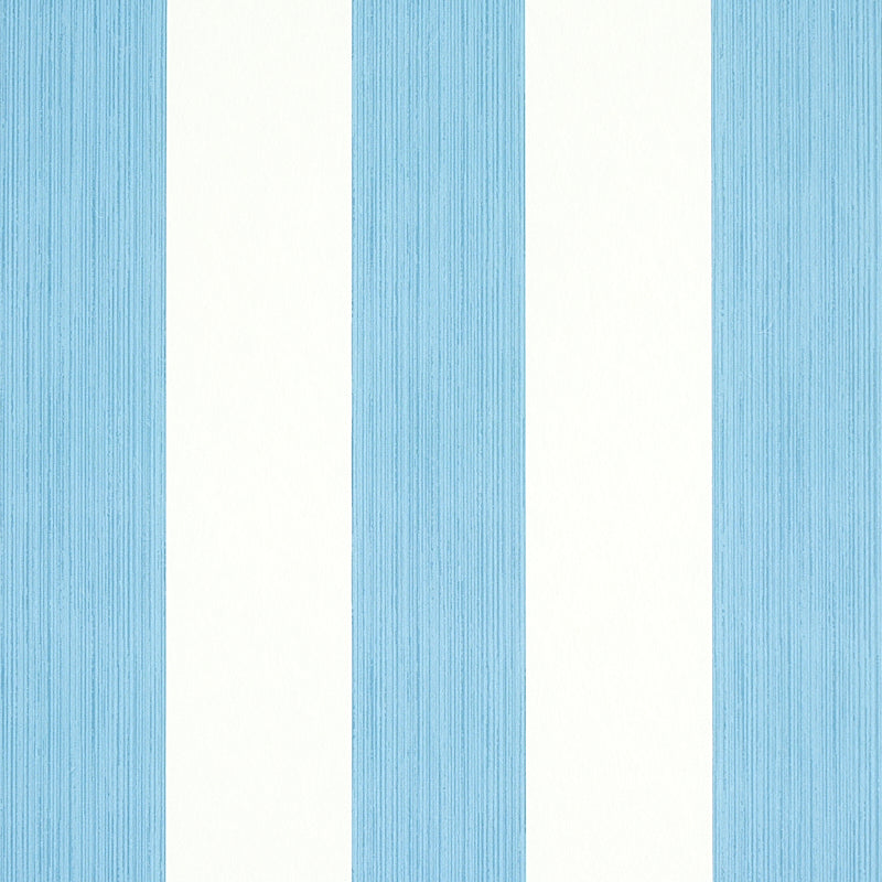 Edwin Stripe Wide wallpaper in ocean color - pattern number 5011904 - by Schumacher in the Stripe Wallcovering Collection collection