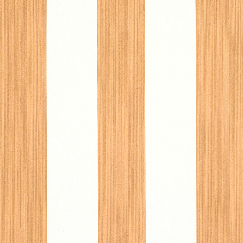 Edwin Stripe Wide wallpaper in butternut color - pattern number 5011913 - by Schumacher in the Stripe Wallcovering Collection collection