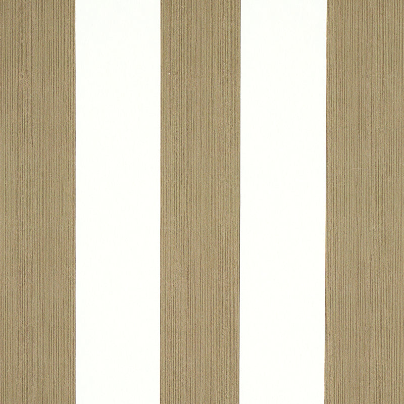 Edwin Stripe Wide wallpaper in mushroom color - pattern number 5011919 - by Schumacher in the Stripe Wallcovering Collection collection