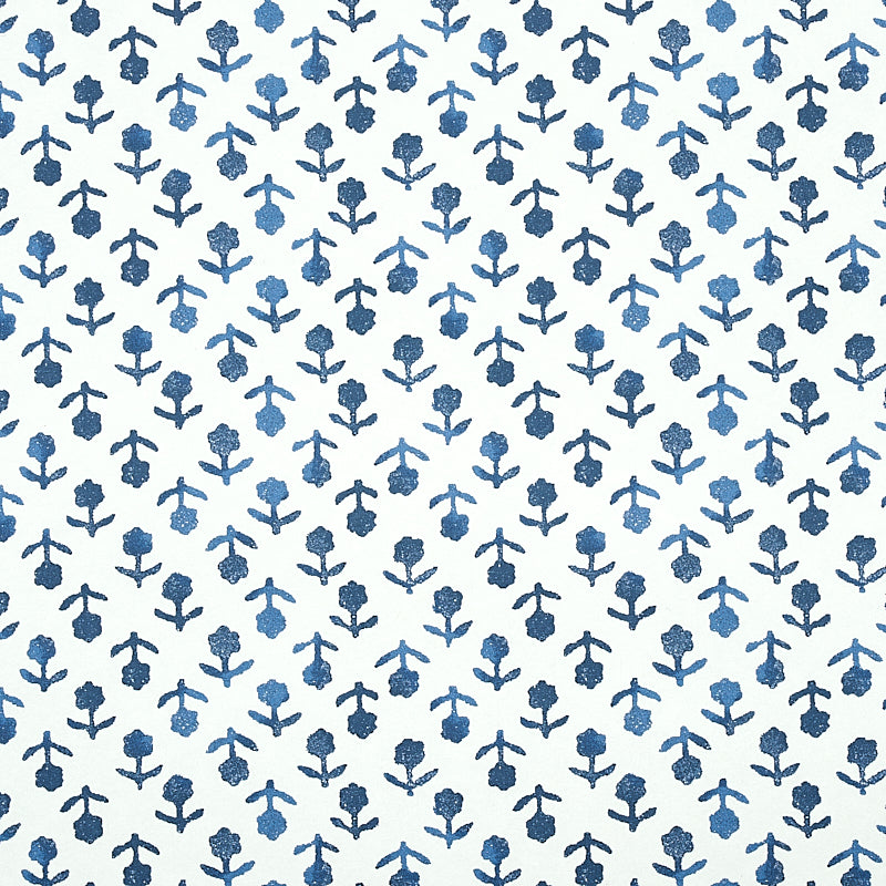 Beatriz wallpaper in indigo color - pattern number 5011941 - by Schumacher in the Jacaranda collection