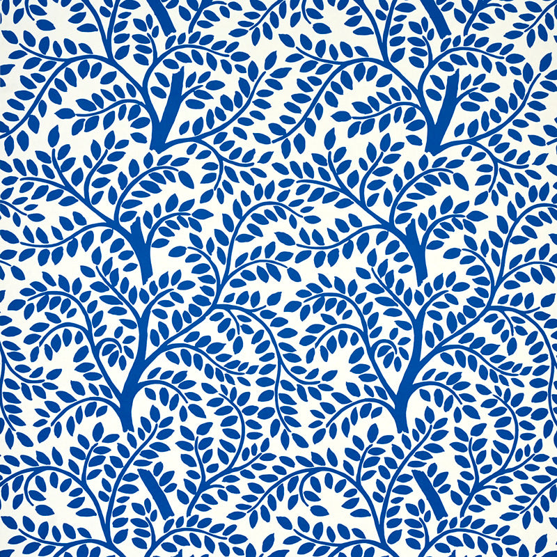 Temple Garden Ii wallpaper in blue color - pattern number 5011962 - by Schumacher in the Happy Together II collection