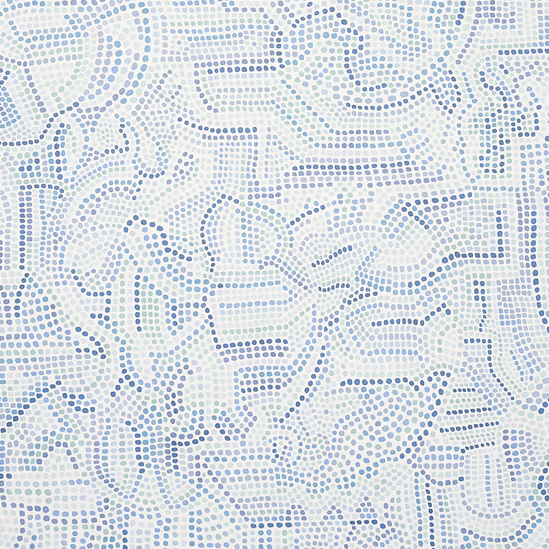 Galina wallpaper in blues color - pattern number 5012020 - by Schumacher in the Bohemia collection