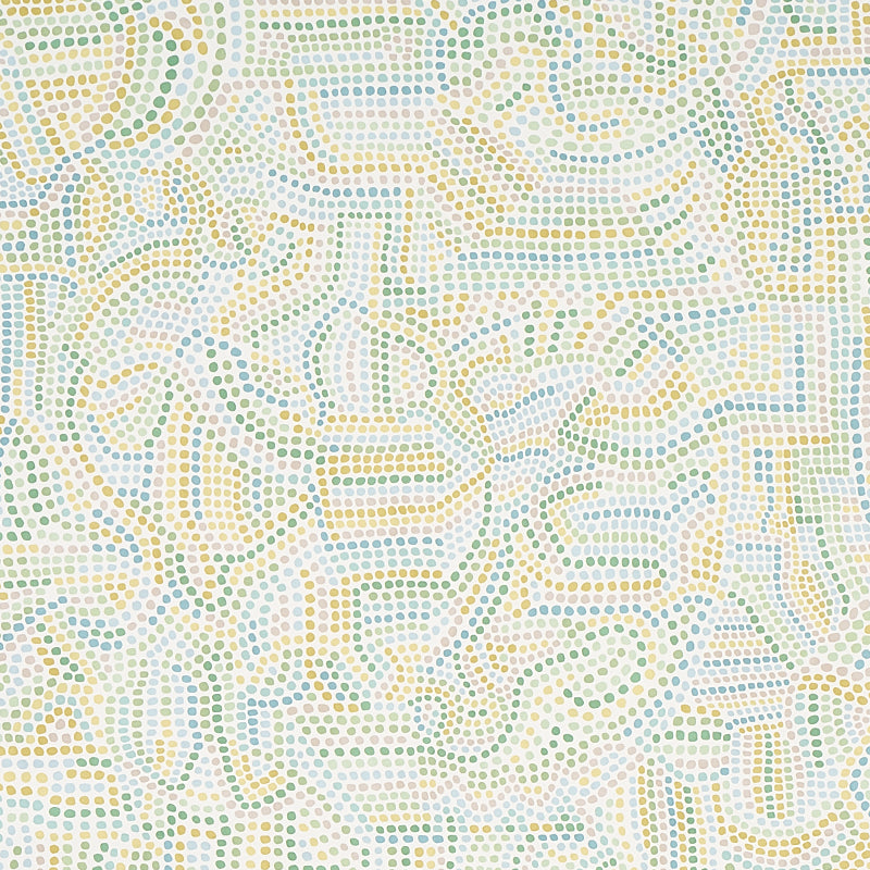 Galina wallpaper in citron color - pattern number 5012021 - by Schumacher in the Bohemia collection