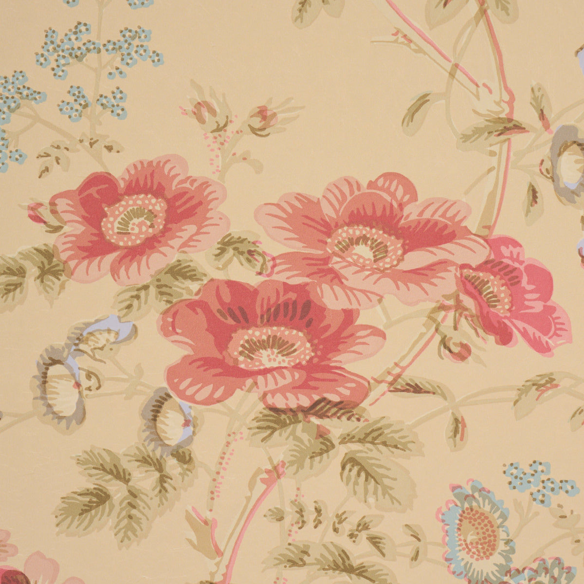 Salisbury Wallpaper in Butter color - pattern number 5012063 - by Schumacher in the Schumacher Classics collection