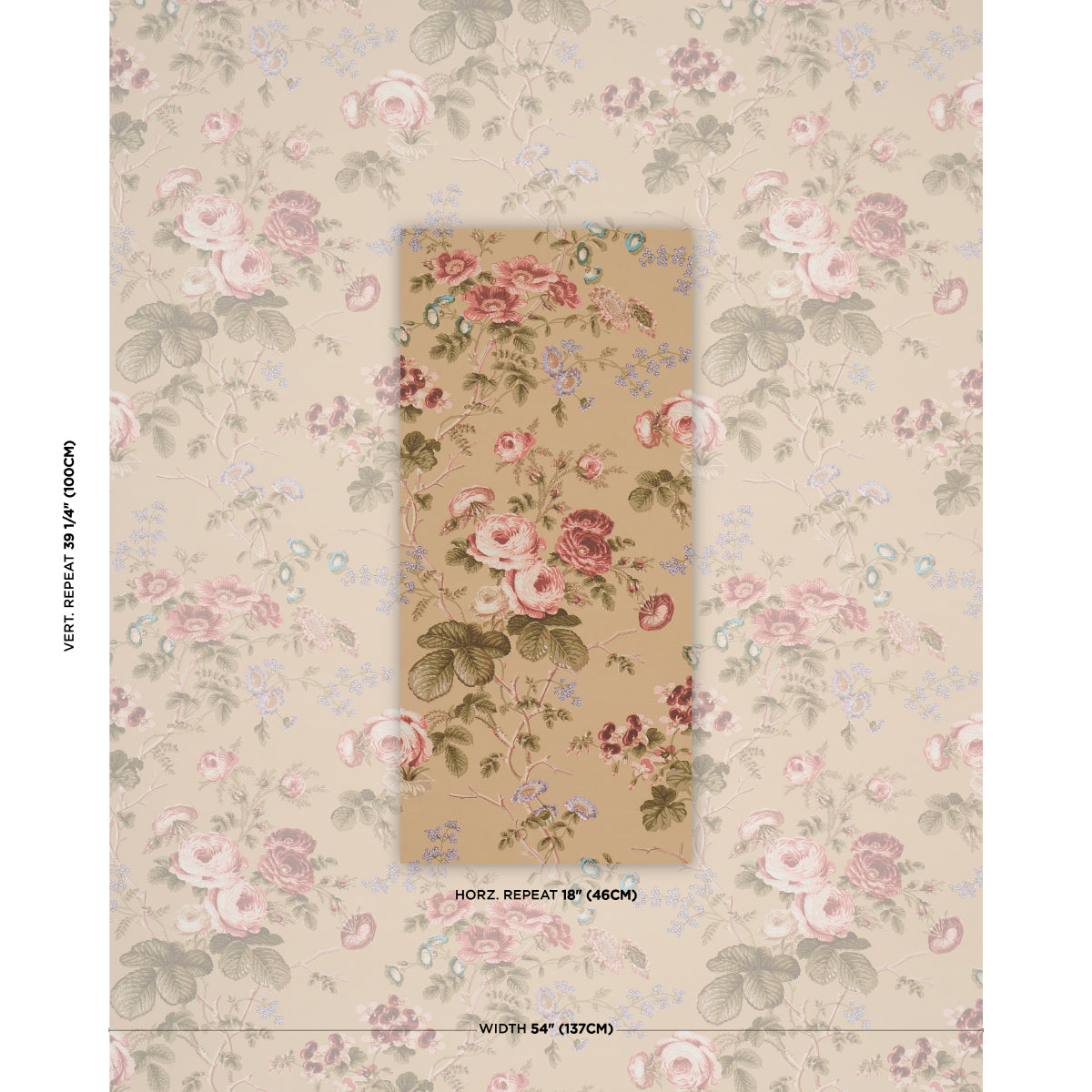 Salisbury Wallpaper in Tobacco color - pattern number 5012064 - by Schumacher in the Schumacher Classics collection