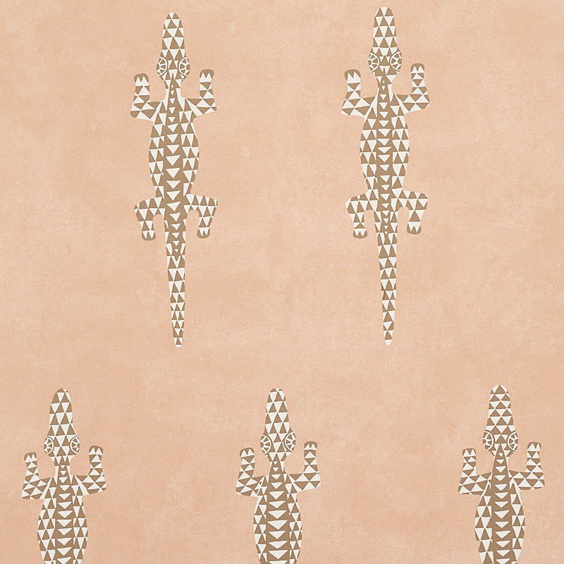 Baracoa wallpaper in terracotta color - pattern number 5012102 - by Schumacher in the Copacabana collection