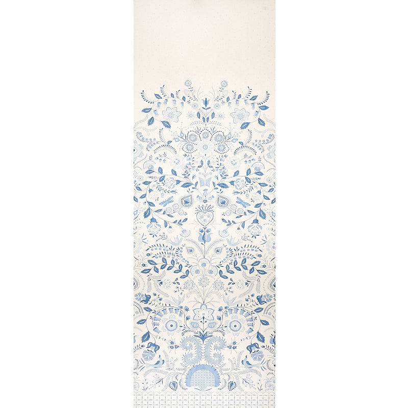 Orla Panel wallpaper in blue color - pattern number 5012151 - by Schumacher in the Bohemia collection