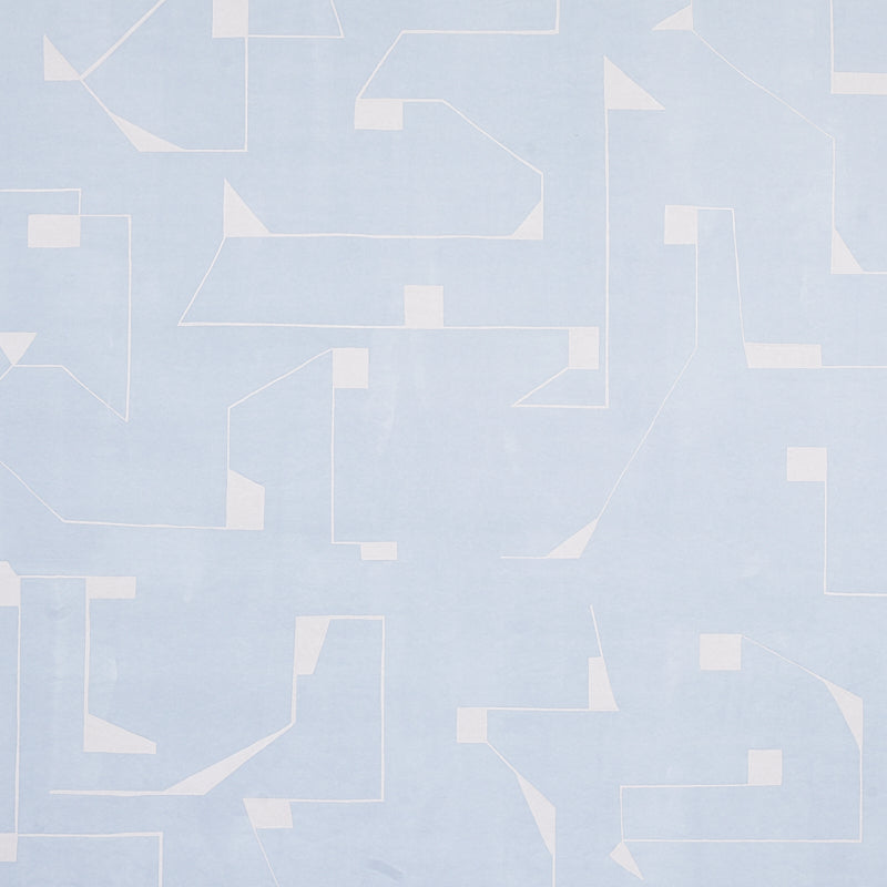 Circuit wallpaper in sky color - pattern number 5012161 - by Schumacher in the Porter Teleo collection