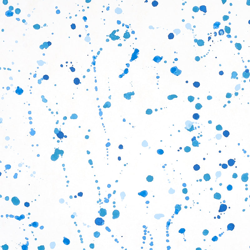 Ink Splash wallpaper in blue color - pattern number 5012181 - by Schumacher in the Porter Teleo collection