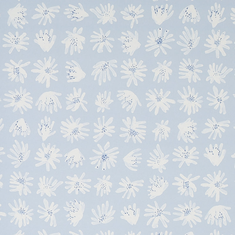 Meadow Rock wallpaper in sky color - pattern number 5012232 - by Schumacher in the Caroline Z Hurley II collection