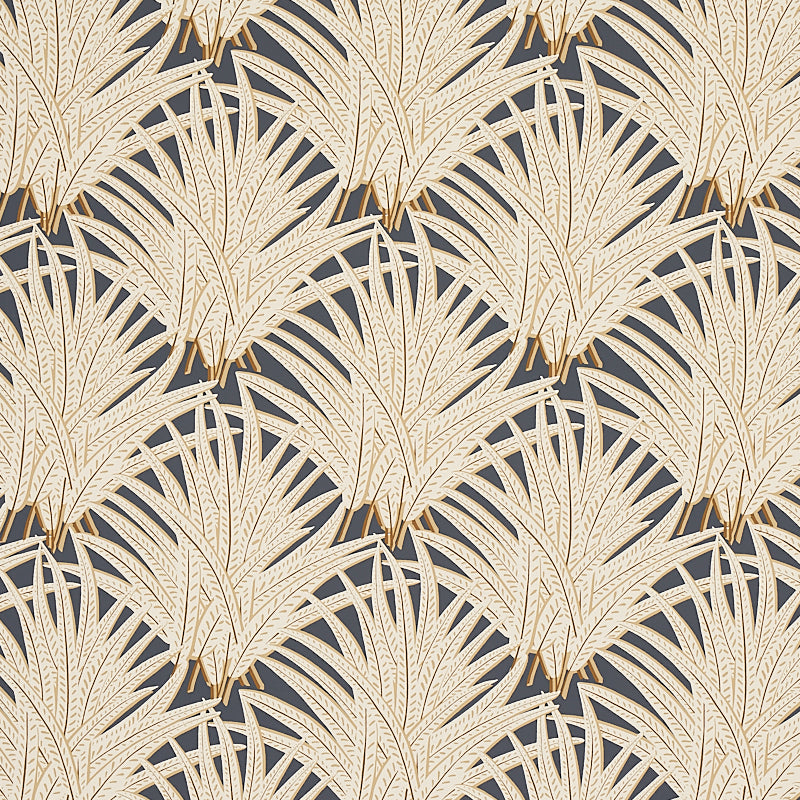Zenada wallpaper in carbon color - pattern number 5012240 - by Schumacher in the Copacabana collection