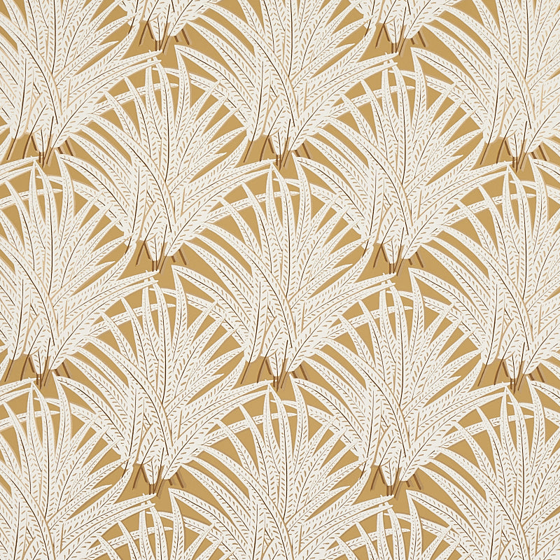 Zenada wallpaper in gold color - pattern number 5012241 - by Schumacher in the Copacabana collection