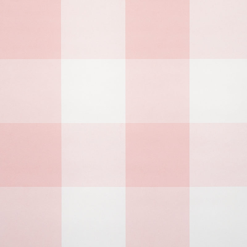Willa Check Large wallpaper in pink color - pattern number 5012354 - by Schumacher in the Plaid Wallcoverings collection