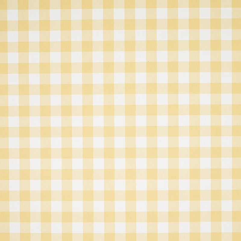 Willa Check Small wallpaper in yellow color - pattern number 5012363 - by Schumacher in the Plaid Wallcoverings collection