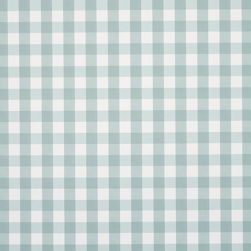 Willa Check Small wallpaper in seaglass color - pattern number 5012366 - by Schumacher in the Plaid Wallcoverings collection