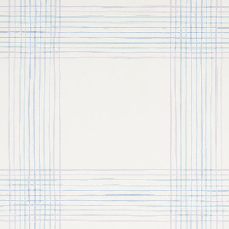 Minerva Plaid wallpaper in hyacinth color - pattern number 5012371 - by Schumacher in the Plaid Wallcoverings collection