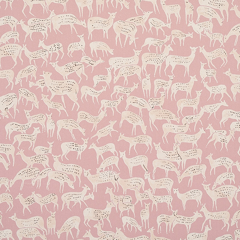 Fauna wallpaper in dusty pink color - pattern number 5012491 - by Schumacher in the Flight of Fancy collection